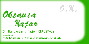 oktavia major business card